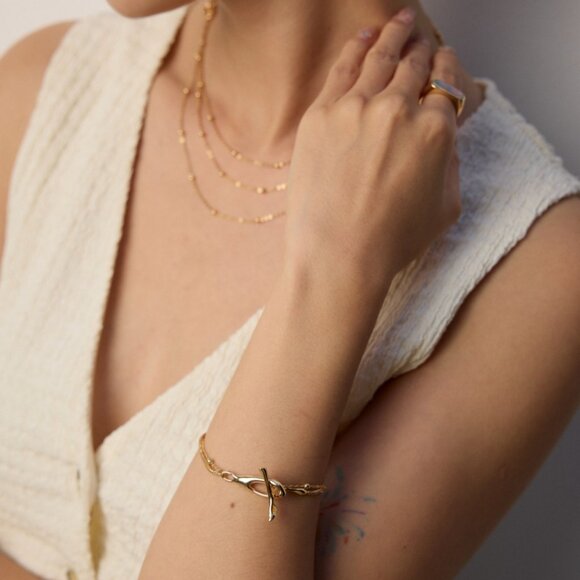 ✨ Artisan Original Multi-Strand Bracelet with Sculptural Toggle Clasp | S925 - Picture 4 of 12